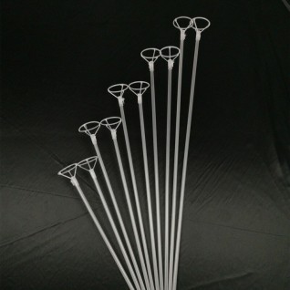 透明氣球杆托 鋁膜/橡膠 氣球 兩用 長70cm 托頭直徑 6cm (5套)