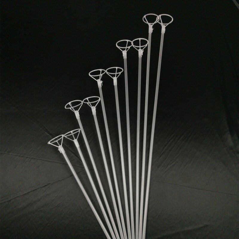 透明氣球杆托 鋁膜/橡膠 氣球 兩用 長70cm 托頭直徑 6cm (5套)