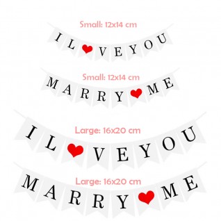 拉旗 I Love You & Marry Me