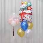 【彩印 生日 水晶氣球 24吋】客製 名字+祝福+相片 (包充氦氣，可加選購 氣球束)