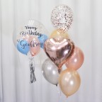 【彩印 生日 水晶氣球 24吋】客製 名字+祝福+相片 (包充氦氣，可加選購 氣球束)