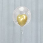 【氣球束】19" 水晶氣球連波中波 + 重力座 (選配側邊氣球)