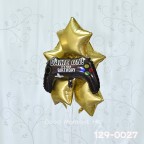 【氣球束】生日氣球x1 + 鋁膜氣球x5 (包充氦氣及重力座)