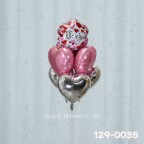 【氣球束】Love氣球x1 + 鋁膜氣球x6 (包充氦氣及重力座)