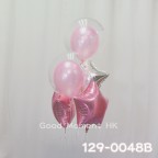 【氣球束】2x 吋水晶氣球(17吋) + 2x 鋁膜氣球 (包充氦氣及重力座)