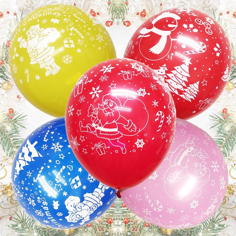 【Sale】 10" 聖誕 乳膠氣球 30個/包 (隨機選色)  