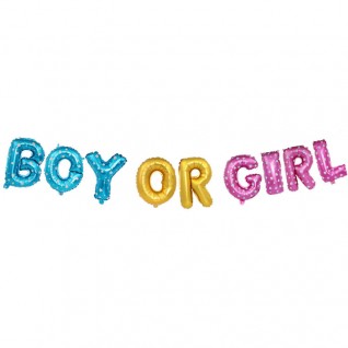 16" Boy or Girl 字母 鋁膜氣球
