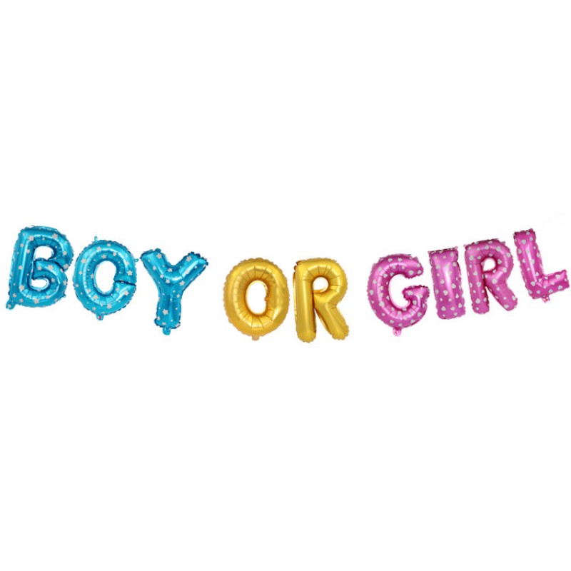 16" Boy or Girl 字母 鋁膜氣球