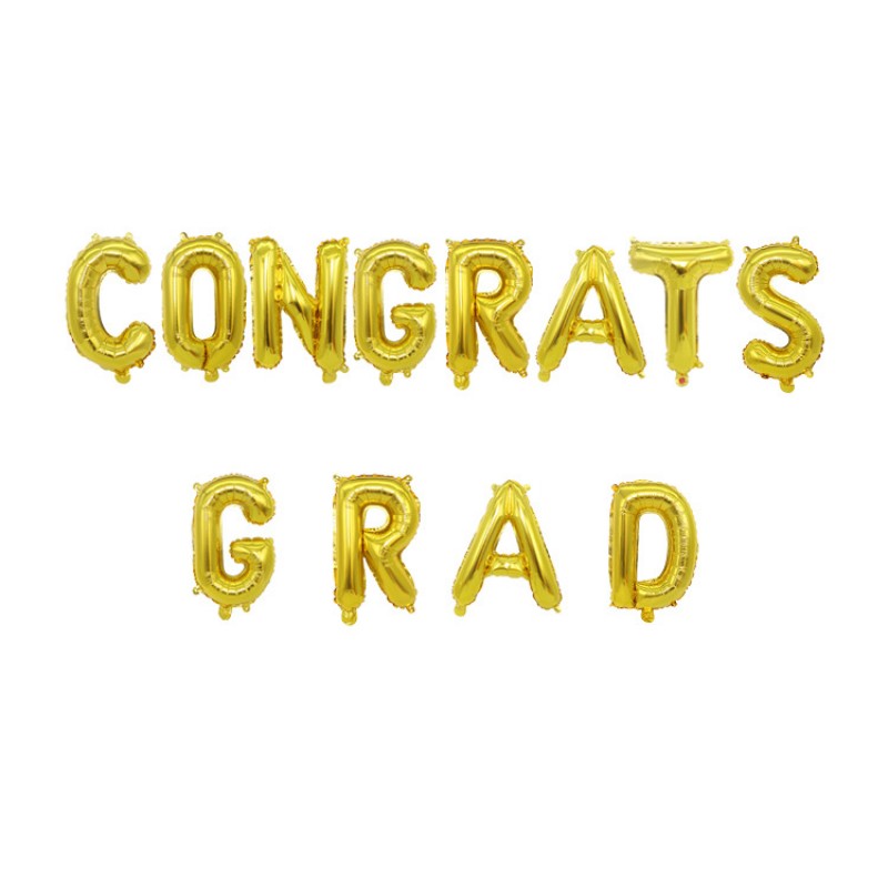 16" CONGRATS GRAD 字母 鋁膜氣球