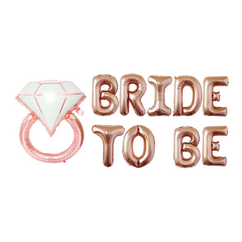 16" BRIDE TO BE 鋁膜氣球套裝