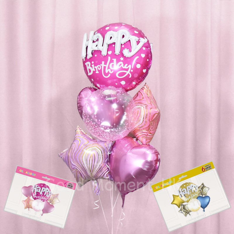 Happy Birthday 氣球 套裝 (6pcs)