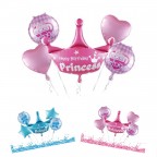 公主 Happy Birthday 氣球 套裝 (5pcs)