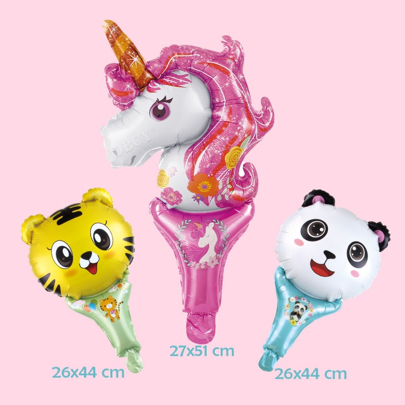 手持氣球 UnicornHorse 老虎仔 熊猫