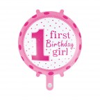 18" Boy Gril 1st Birthday 鋁膜氣球