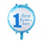 18" Boy Gril 1st Birthday 鋁膜氣球