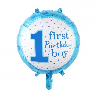 18" Boy Gril 1st Birthday 鋁膜氣球