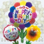 太陽花 Birthday 鋁膜氣球 55x70cm