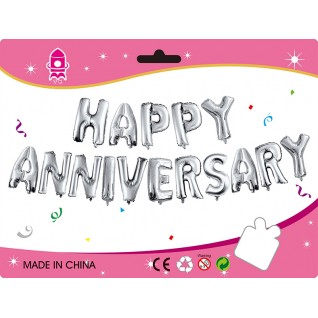 16" Happy Anniversary 鋁膜氣球套裝
