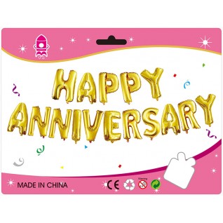 16" Happy Anniversary 鋁膜氣球套裝