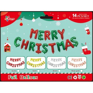 16" Merry Christmas 鋁膜字母氣球套裝