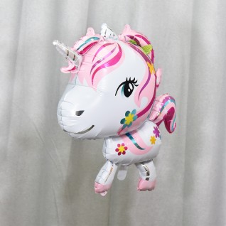 Girl Unicorn Horse 鋁膜氣球 105x70 cm