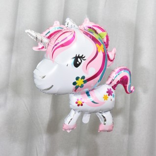 Girl Unicorn Horse 鋁膜氣球 105x70 cm