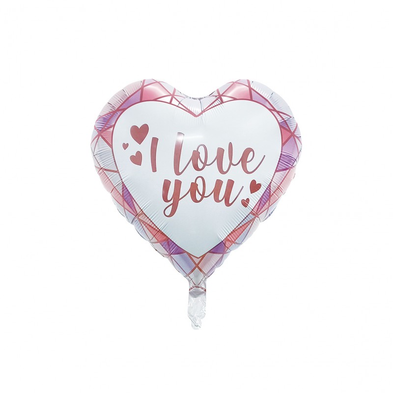 18" 心形鑽 I Love You 鋁膜氣球