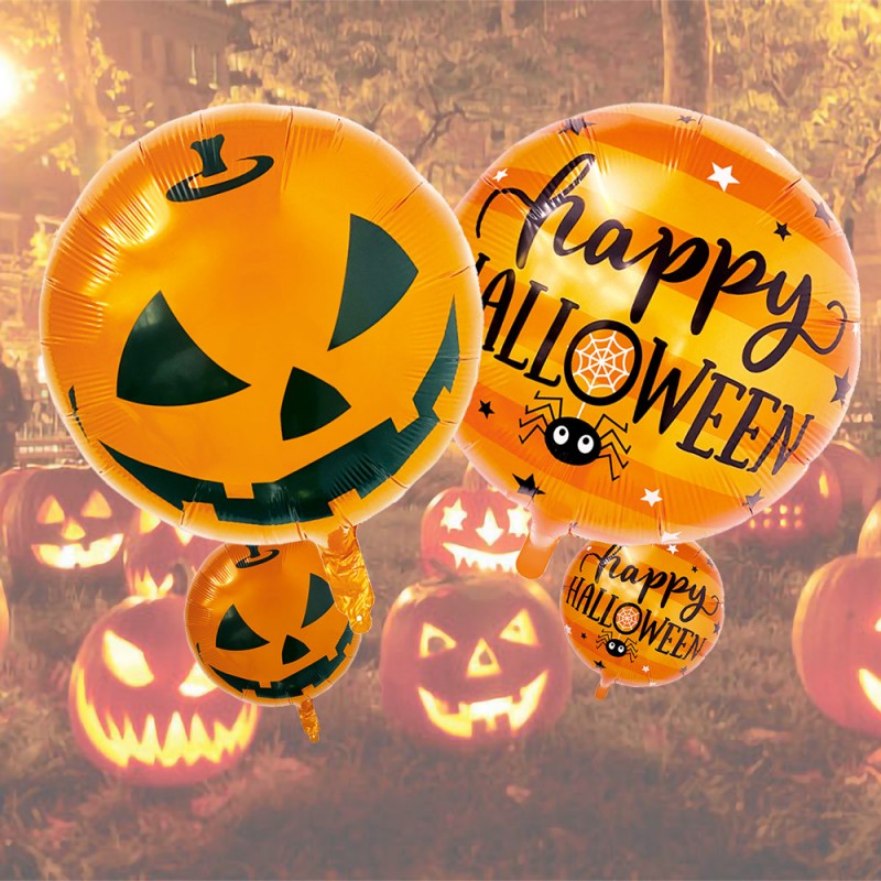 萬聖節 Happy Halloween & 南瓜 18吋鋁膜氣球
