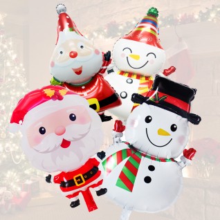 聖誕節 聖誕老人 雪人 鋁膜氣球