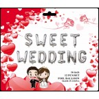 16" Wedding 字串 鋁膜氣球套裝