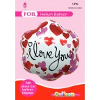 18" 花形 I Love You 鋁膜氣球