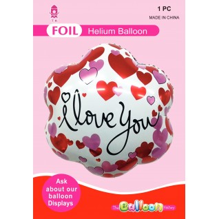 18" 花形 I Love You 鋁膜氣球