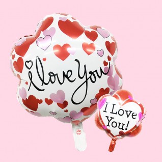 18" 花形 I Love You 鋁膜氣球