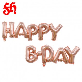 Happy B-Day連字 氣球套裝 116x72cm